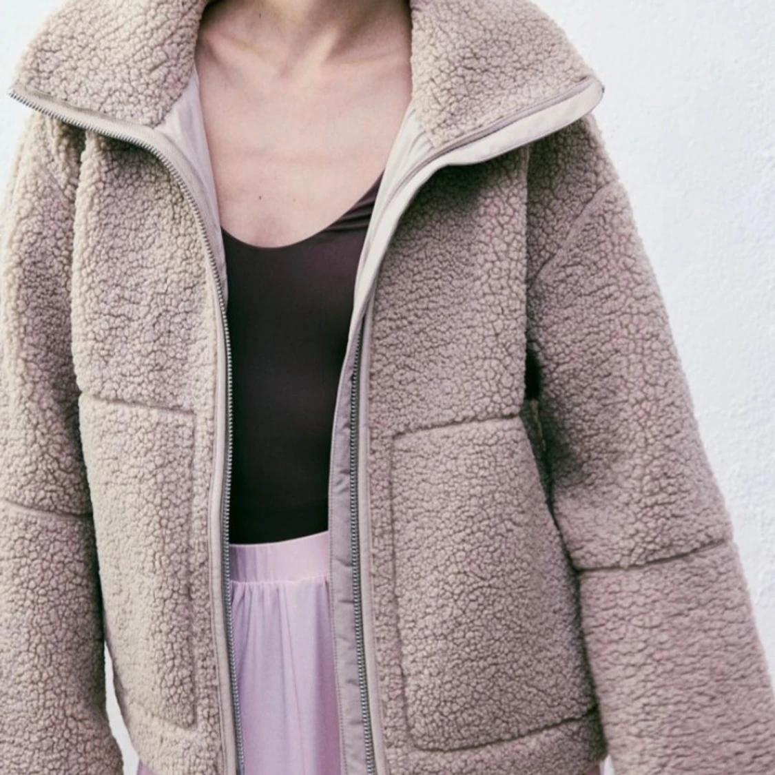 Ny Beige teddyjacka storlek S från H&M - 91