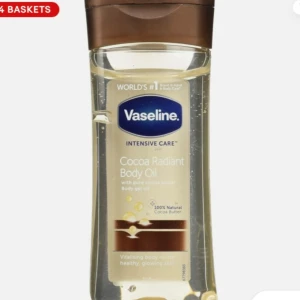 Vaseline Cocoa Radiant Body Oil - Helt ny oöppnad Vaseline Intensive Care Cocoa Radiant Body Oil med ren kakaosmör för en strålande och återfuktad hud. Perfekt för att ge huden en hälsosam glöd.