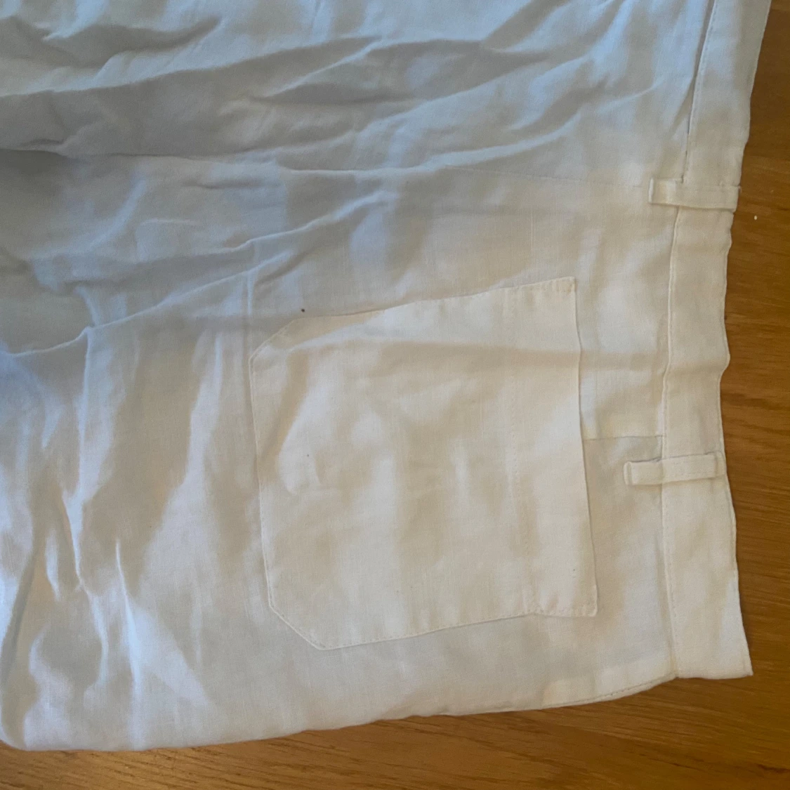 Lågmidjade raka linnebyxor - 91