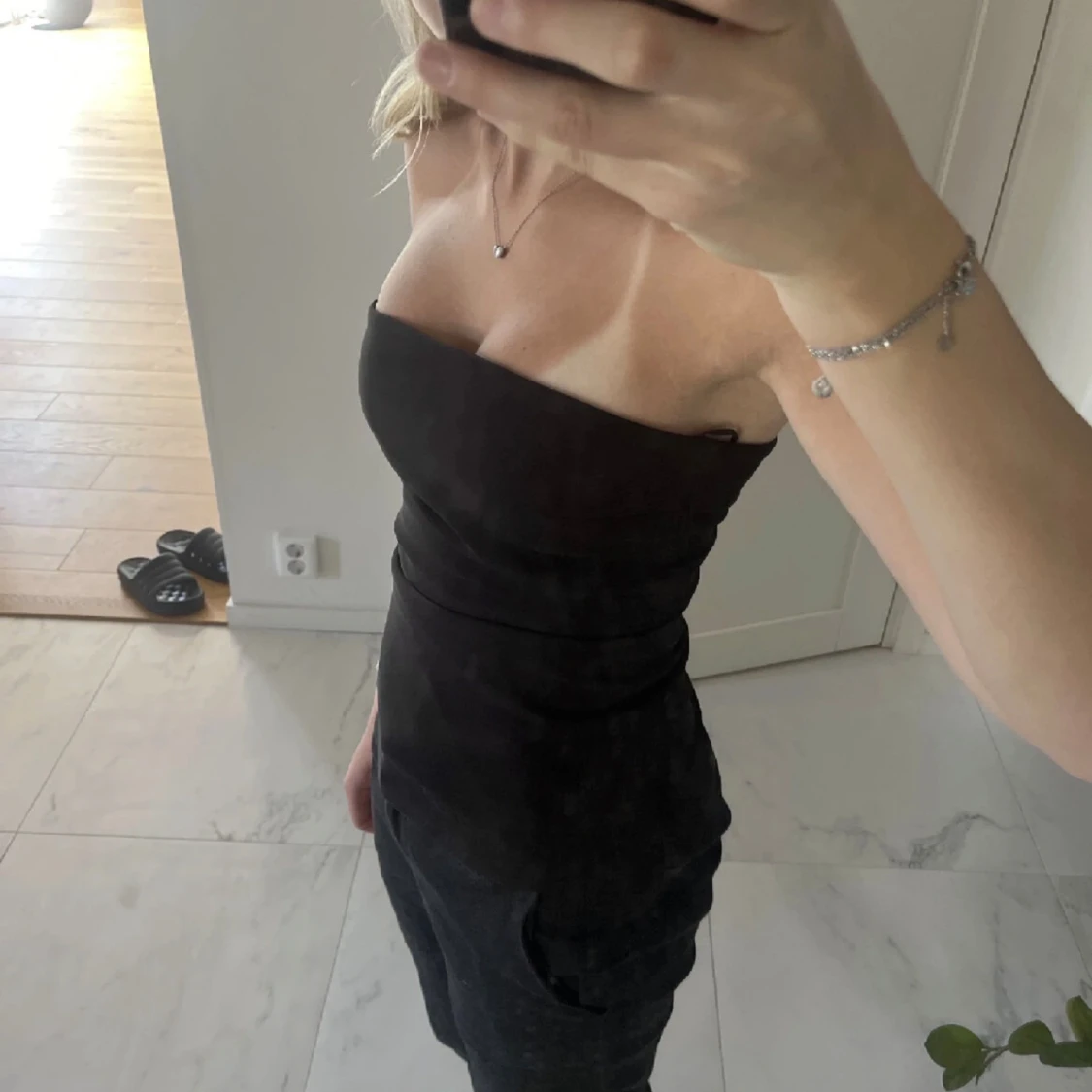 Draperad bandeau-topp - 90