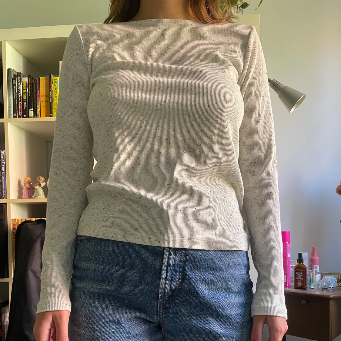 Vit ribbad tröja från Carin Wester