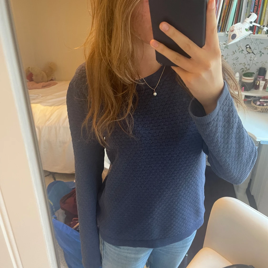 Blå newhouse tröja - 90