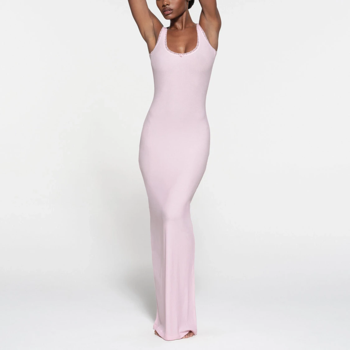 Skims soft lounge lace scoop neck dress