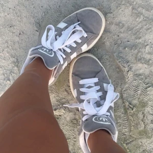 Grå adidas campus  - adidas campus i storlek 39 som endast är använda ca 4 gånger då jag kände att dom ej passade mig så de är i superbra skick och ser nästan nya ut. kommer såklart att rengöra en extra gång innan jag skickar!