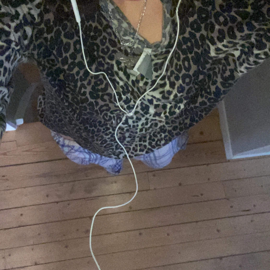 Leopardmönstrad polotröja - 90