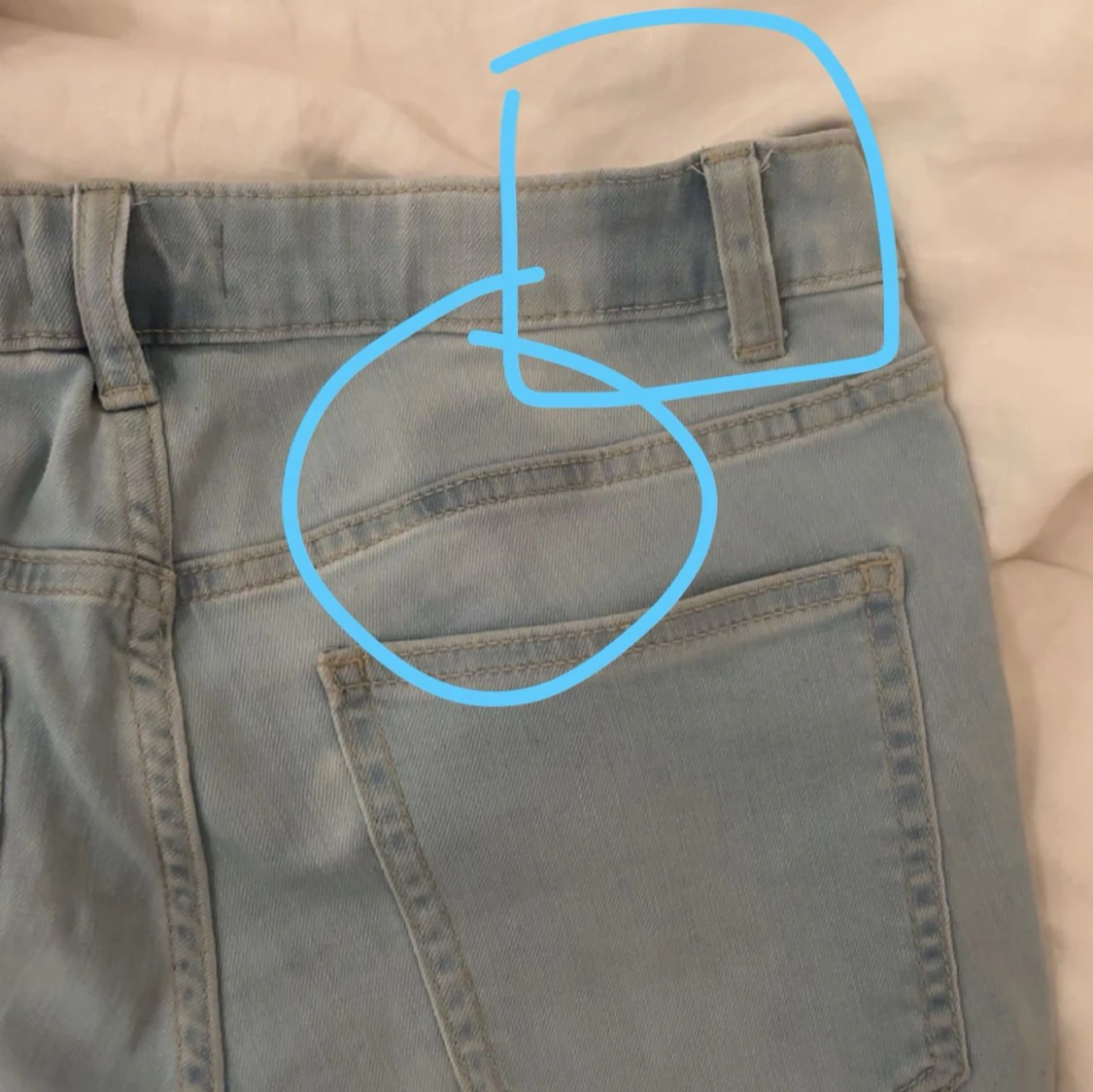 Ljusblå bootcut jeans - 93