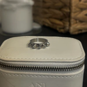 Edblad ring - Cool och edgy ring i silverfärg med nitar runtom. Perfekt för att ge din stil en tuff touch. Passar både till vardag och speciella tillfällen.