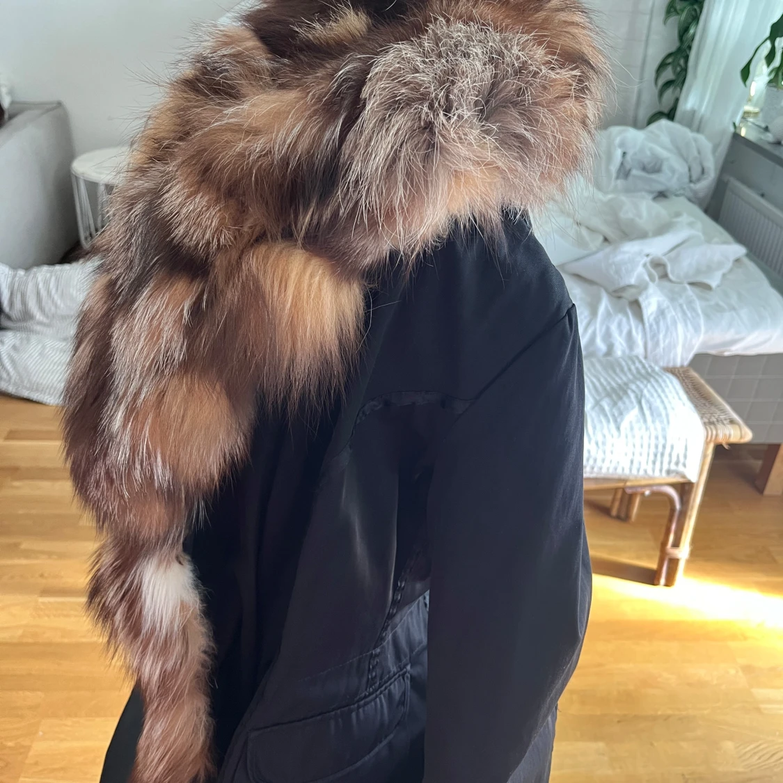 Italiensk jacka med äkta päls  - 90