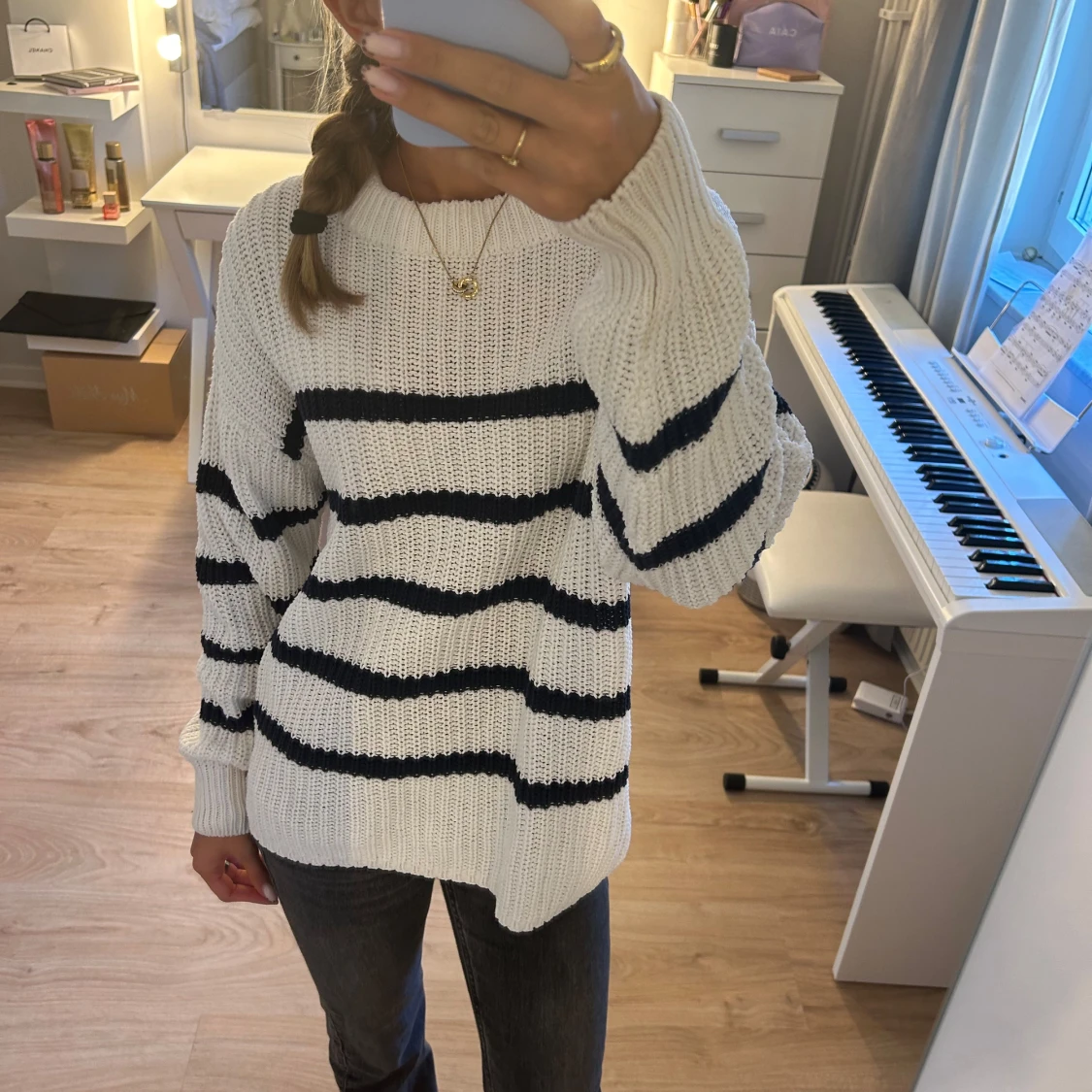 Söt stickad tröja💘 - 90