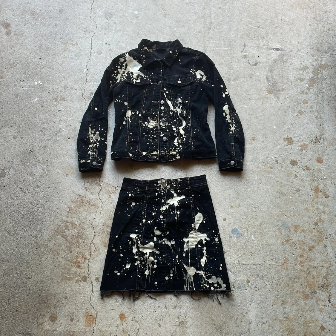 Bleached corduroy set 