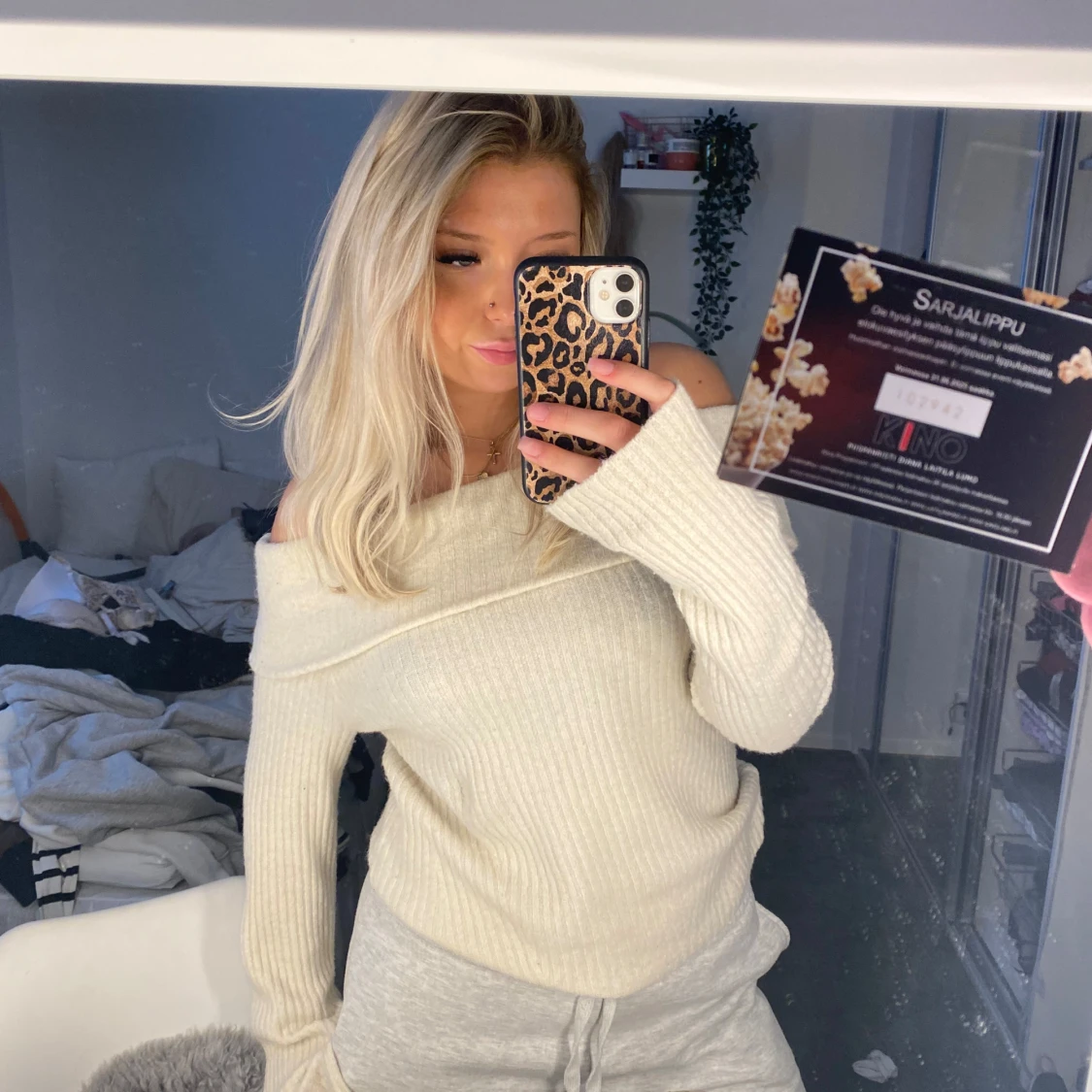 off shoulder sweater