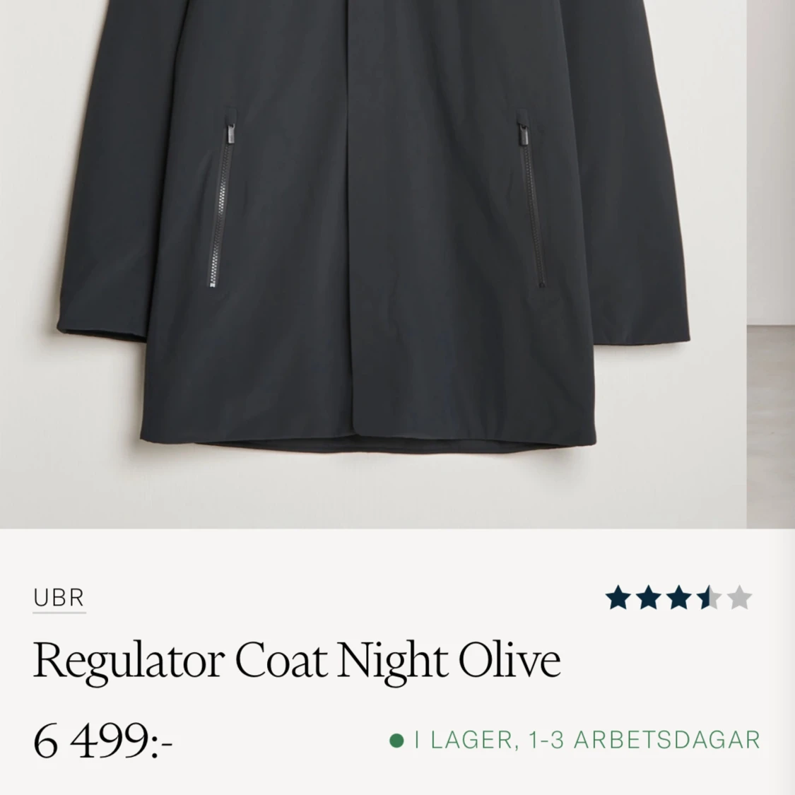 UBR REGULATOR COAT - 90