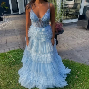 Balklänning - Hej,säljer min klänning som endast är använd i fåtal timmar. Säljaren den då den inte kommer till användning längre💙💙