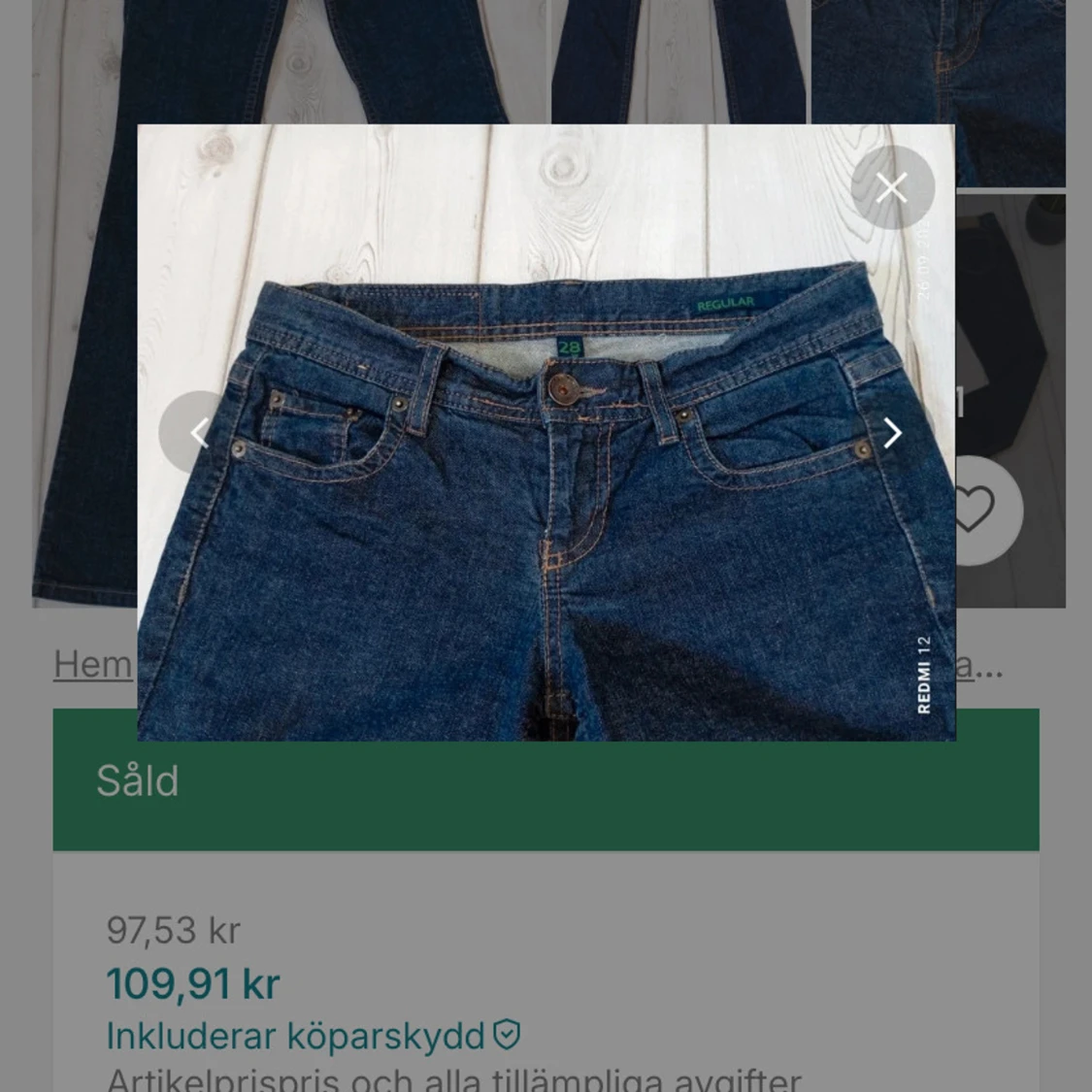 Mörkblå jeans från Benneton - 91