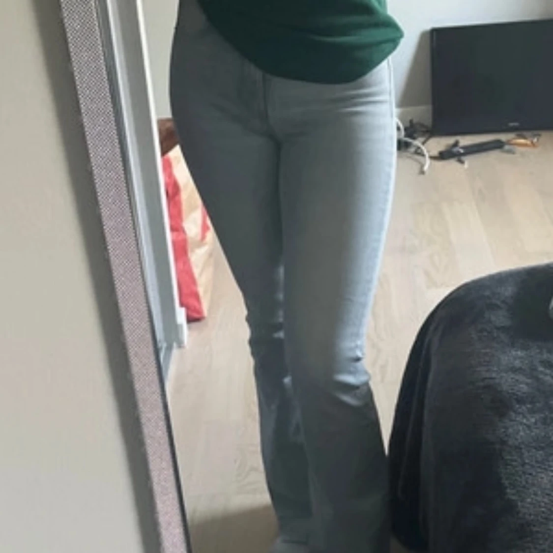 Ljusblå bootcut jeans - 90