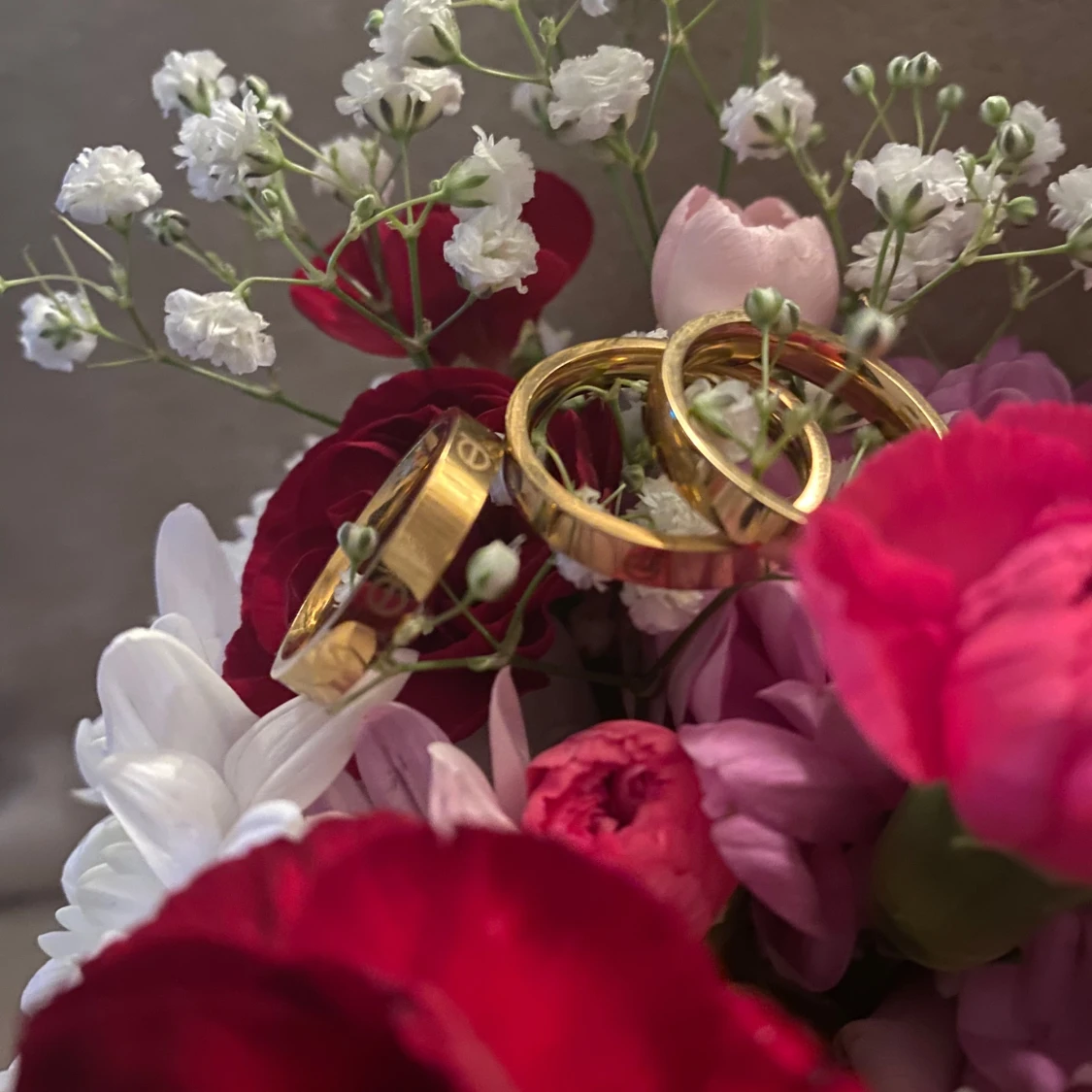 Rostfritt stål guld färg armband och ringar med sten mycket elegant. - 90