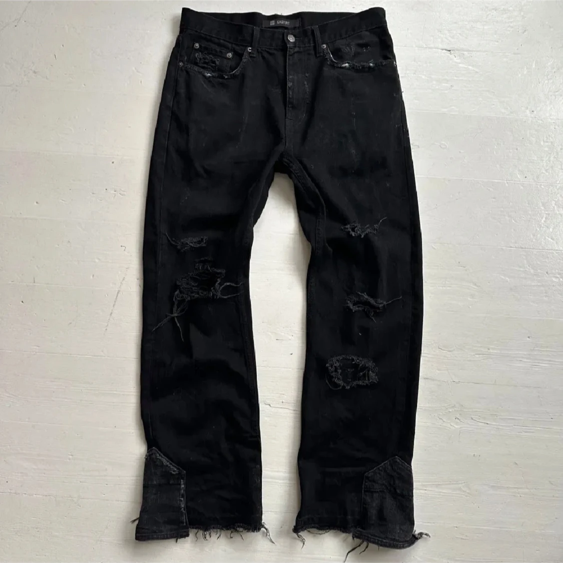Svarta custom flared jeans