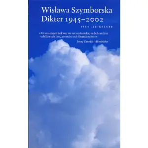 Wislawa Szymborskas diktsamlingar på svenska har tryckts i ständigt nya upplagor som sålt slut. Nu kommer samlingsvolymen, med större delen av hennes produktion sedan debuten 1945, i pocket. Urvalet är gjort av Anders Bodegård i samråd med Wislawa Szymborska. Boken innehåller alla dikterna i volymerna Utopia och Nära ögat (slutsålda) och Stunden, som kom ut i Polen hösten 2002. FÖRFATTAREN: Wislawa Szymborska är född 1923 och bosatt i Kraków, Polen. Hon debuterade 1945 och har översatts till en mängd olika språk, på svenska bland annat i samlingsvolymen Utopia 1986.  1996 tilldelades hon Nobel-priset i litteratur.     Format Pocket   Omfång 381 sidor   Språk Svenska   Förlag Ordfront Förlag   Utgivningsdatum 2004-06-24   Medverkande Leif Thollander   Medverkande Wislawa Szymborska   Medverkande Anders Bodegård   ISBN 9789170370854  