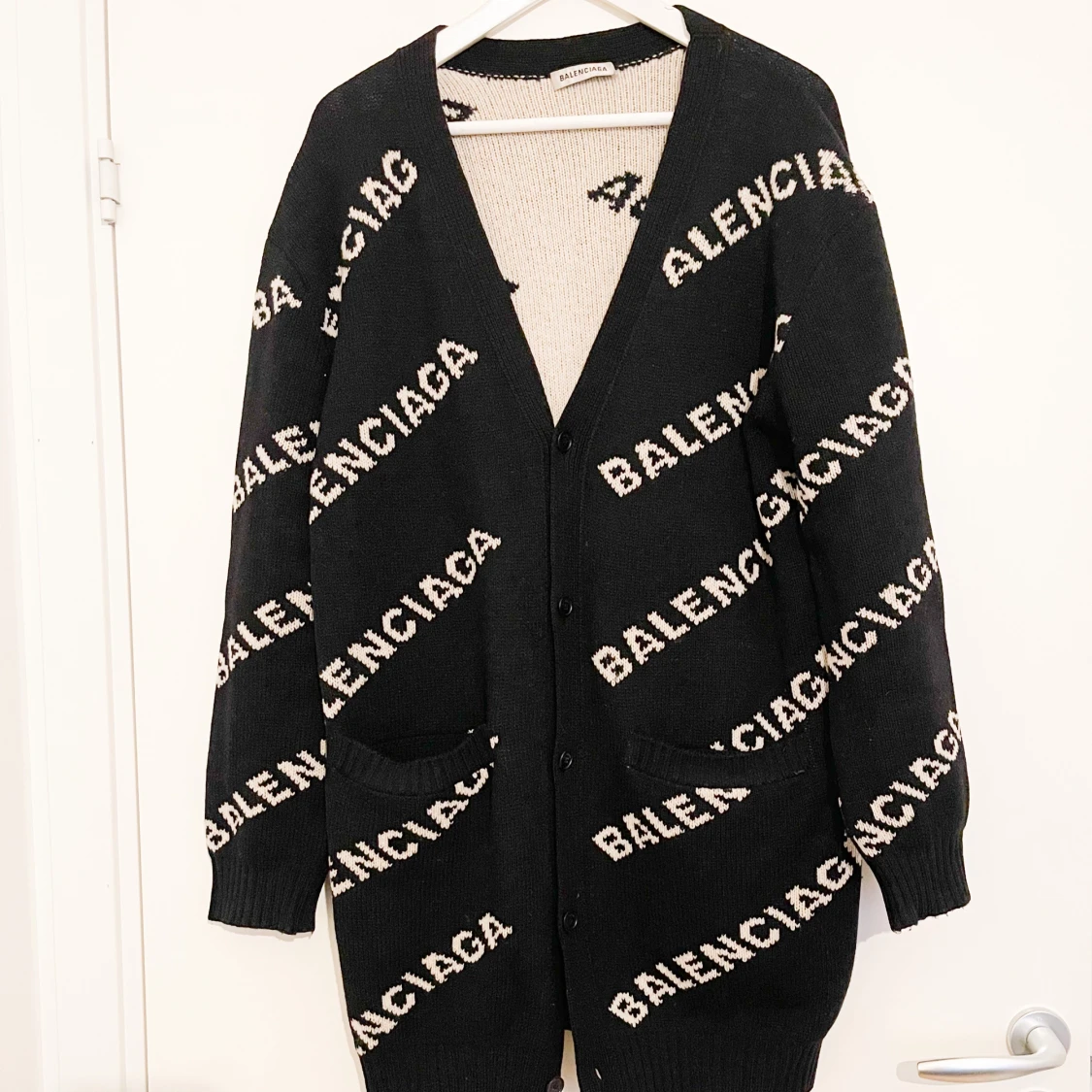 Balanciaga Wool-blend Intarsia Cardigan