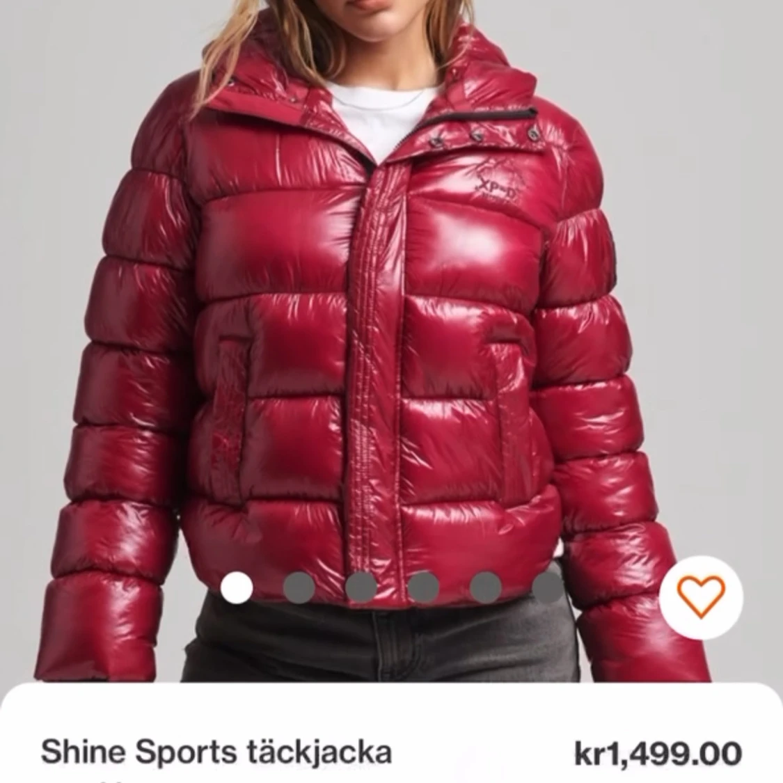 Mörkröd vinter jacka Superdry
