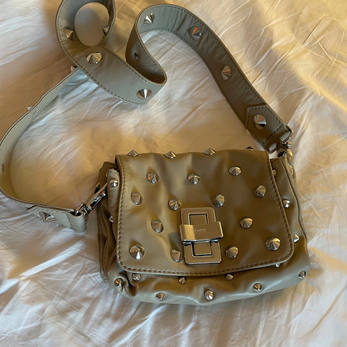 Beige axelväska från Sonia Rykiel