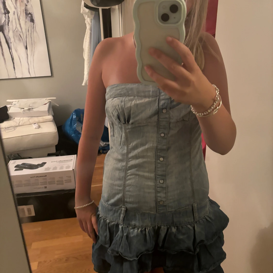 Jeans klänning - 90