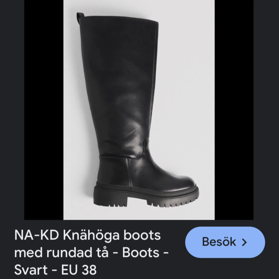 Svarta knähöga boots från NA-KD - 3