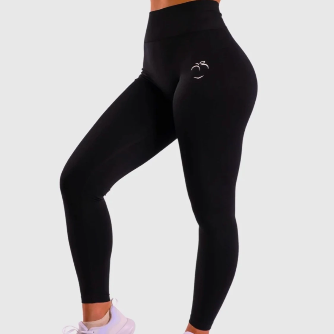 Svarta scrunch leggings med hög midja 