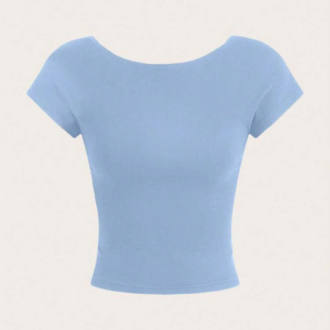 Ljusblå croppad topp