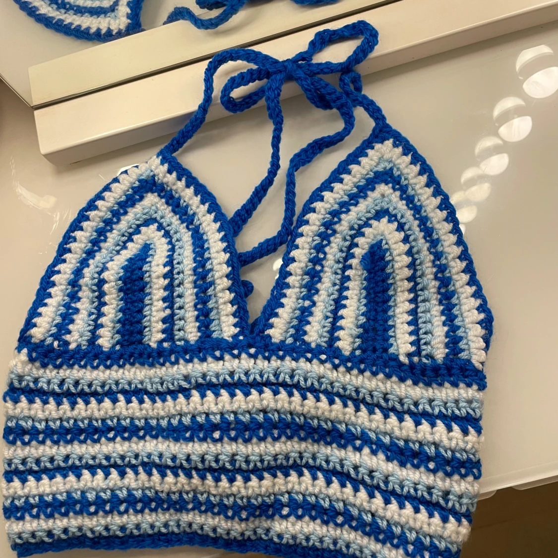 Stickad topp 💙🪩 - 92