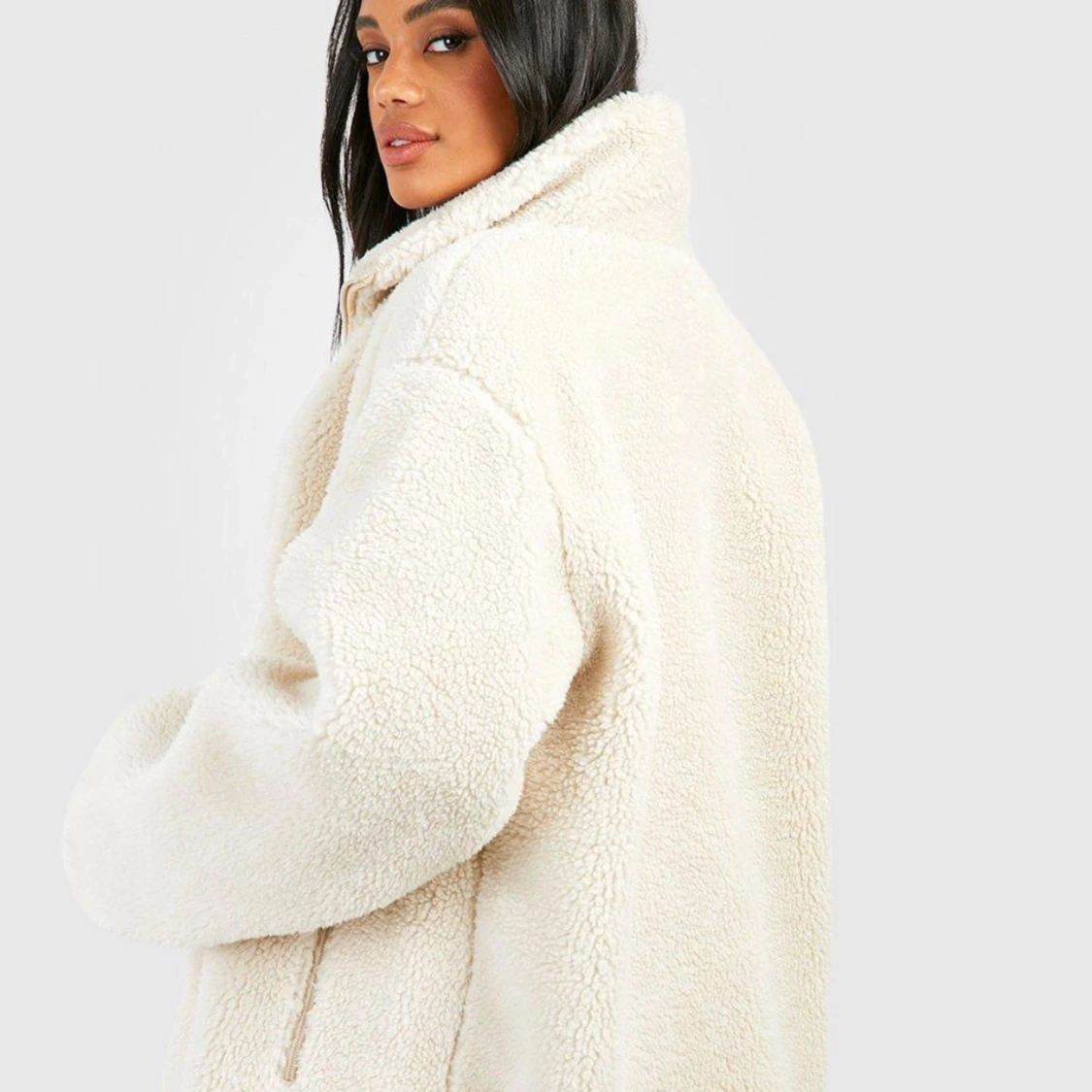 Beige teddyjacka - 90