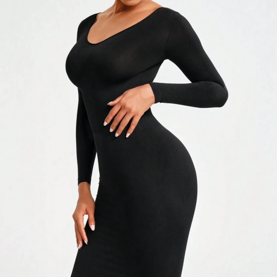 Sleek Bodycon Dress with Shaping Fit - 3