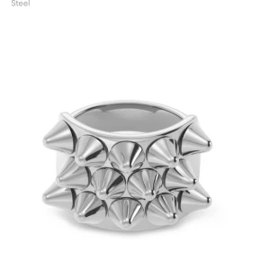 Silvrig ring med nitar - Jättefin ring från Edblad!💕 i jättefint skick och har ej använts så mycket💗 i storlek m!💗