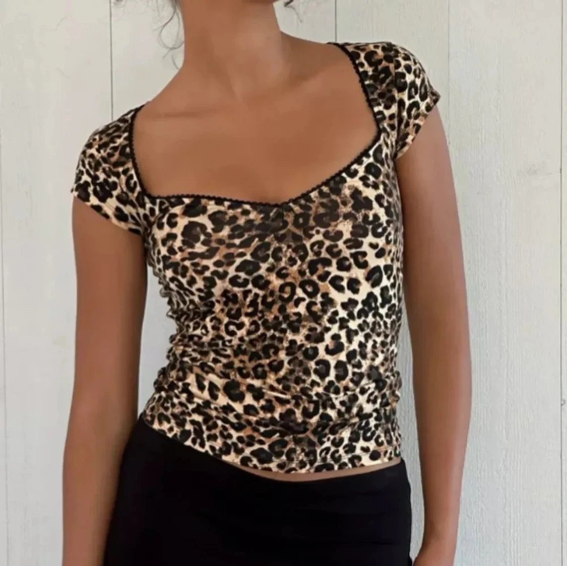 Leopardmönstrad topp