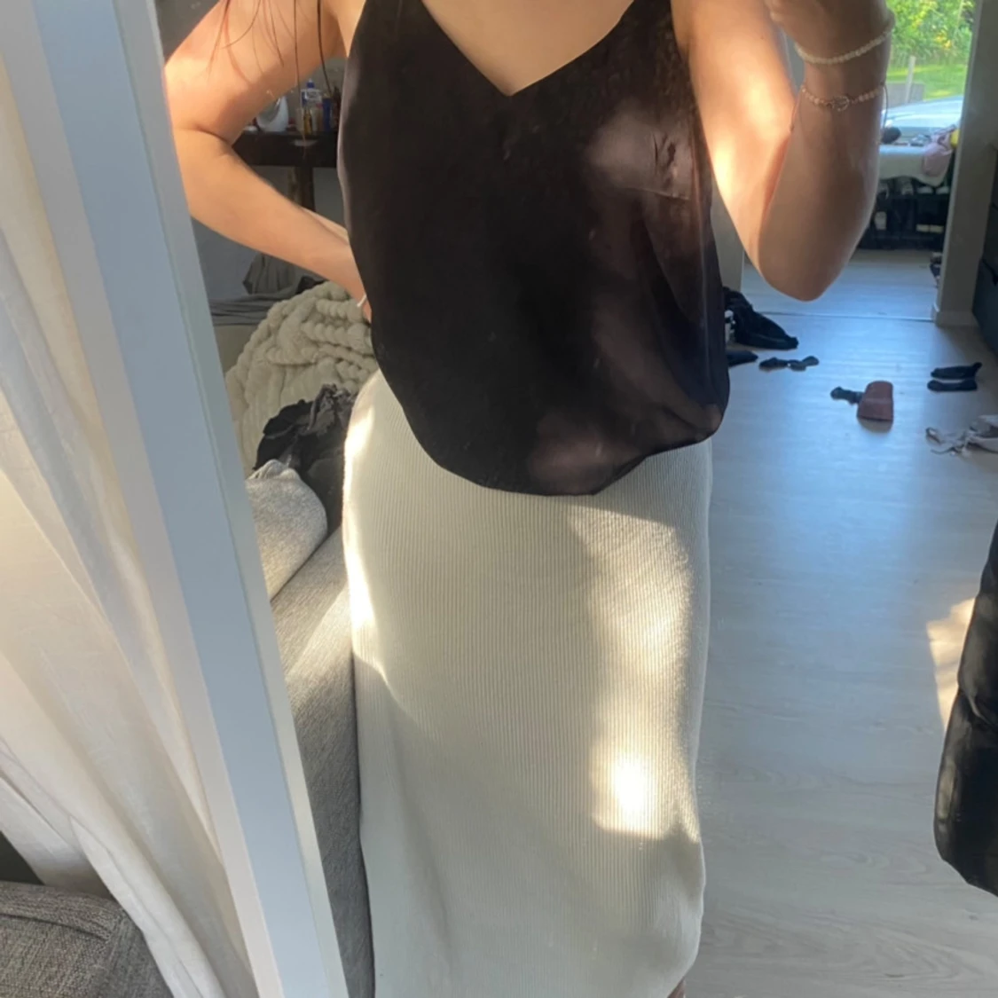 Linne i blusmaterial 