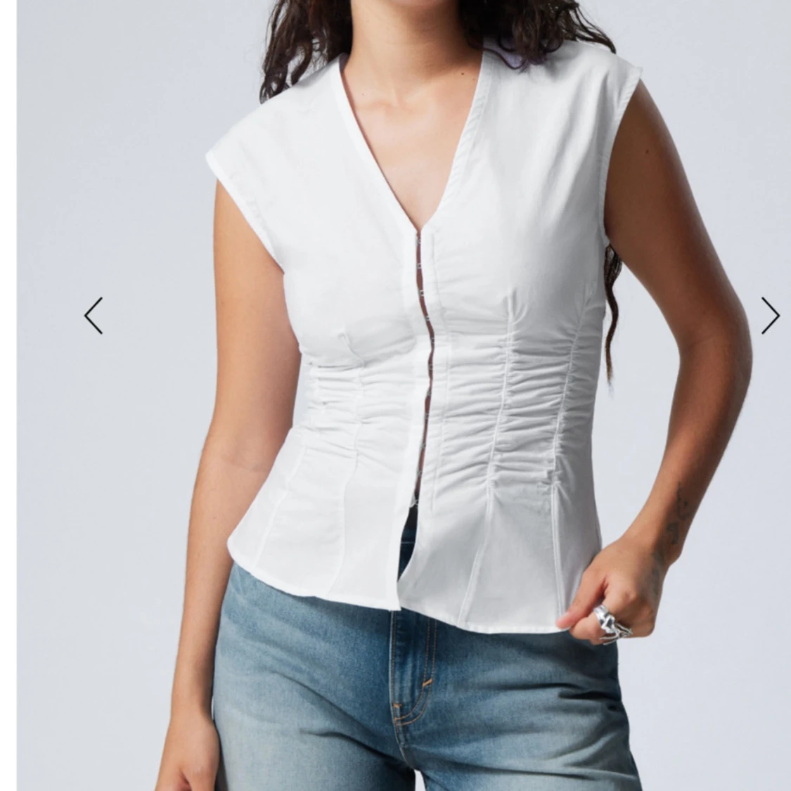 Weekday vit topp - 90