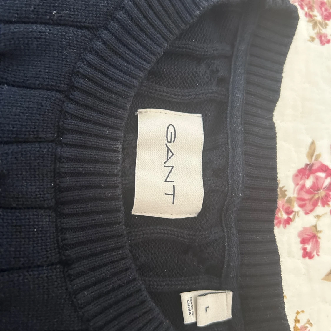 Gant bomullströja, kabelstickad sweatshirt - 92