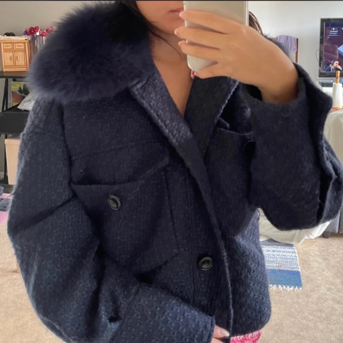 Mörkblå Meotine jacka - 1