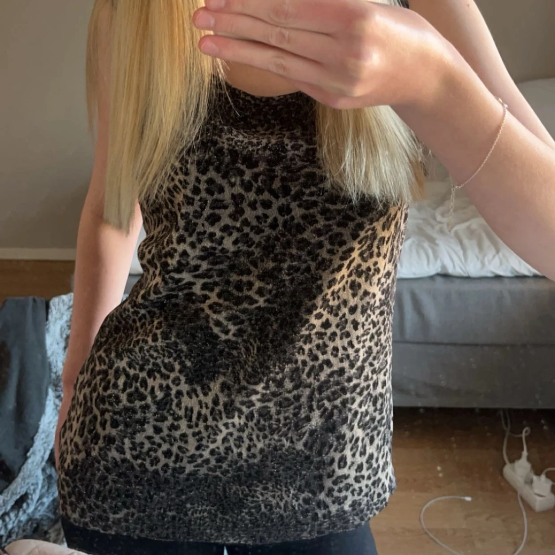 Leopardmönstrad topp