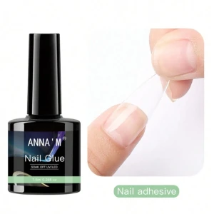 UV Nagellim från ANNA M - Testat på 1 nagel bara så den är full 💞UV Nagellim från ANNA M, perfekt för att fästa nagelplattor. Produkten är en soak-off gel som fungerar med både LED och UV-lampor. Volymen är 7,5 ml och den kommer i en smidig flaska som är 6,7 cm hög.