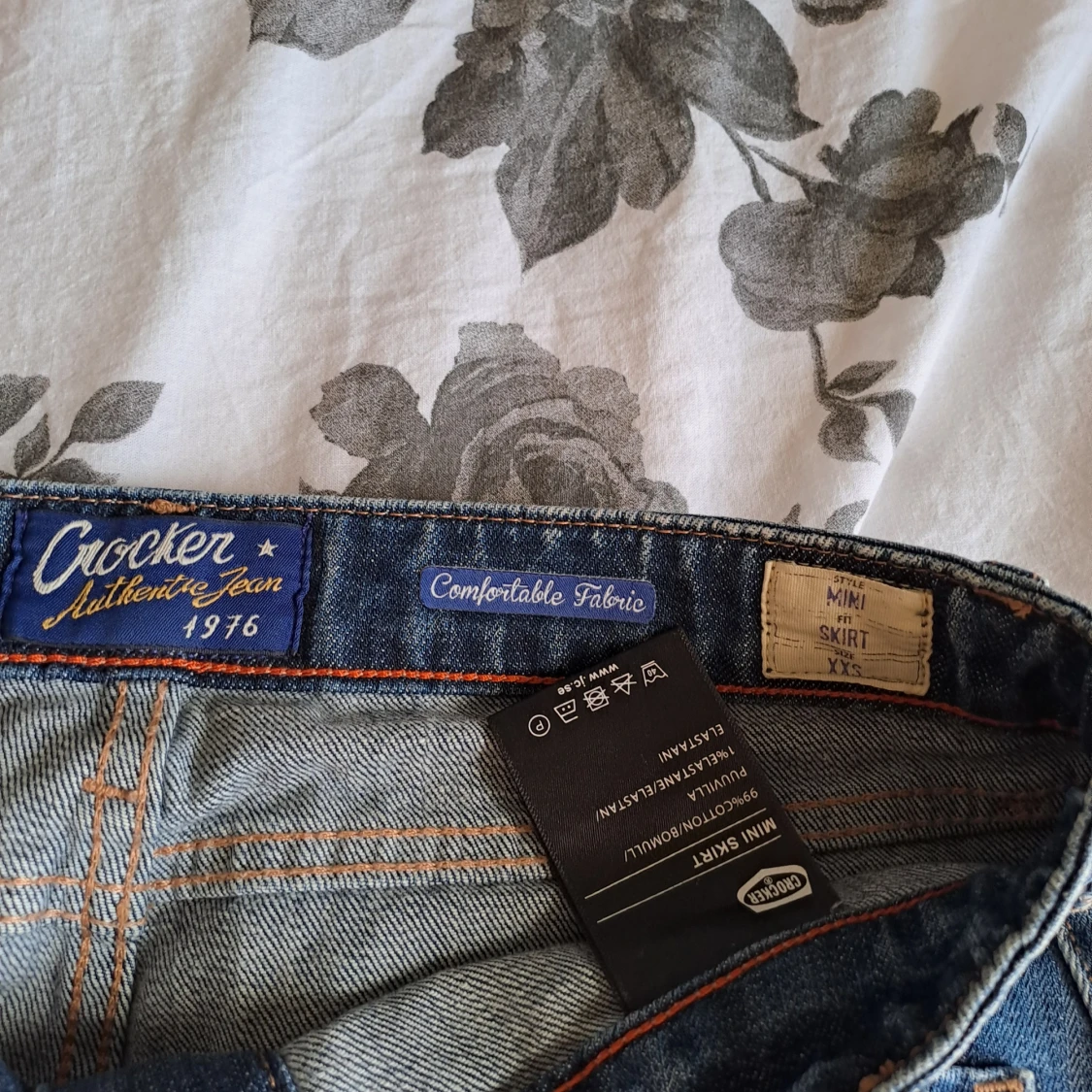 Mini jeans kjol - 90