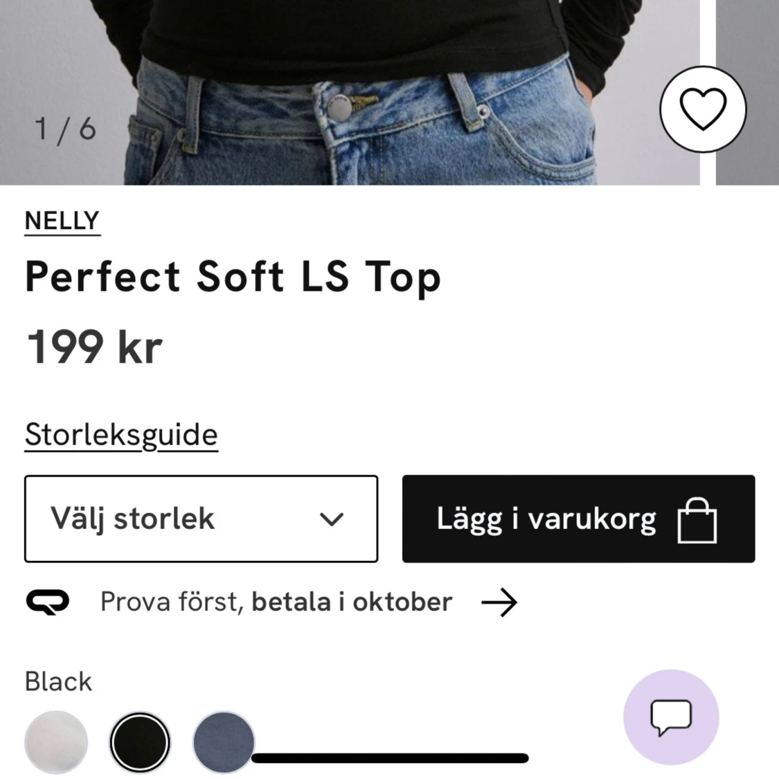 Svart långärmad topp - 91