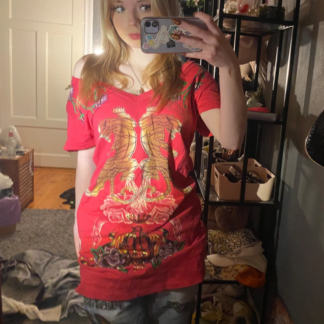 Röd t-shirt från Christian Audigier❤️