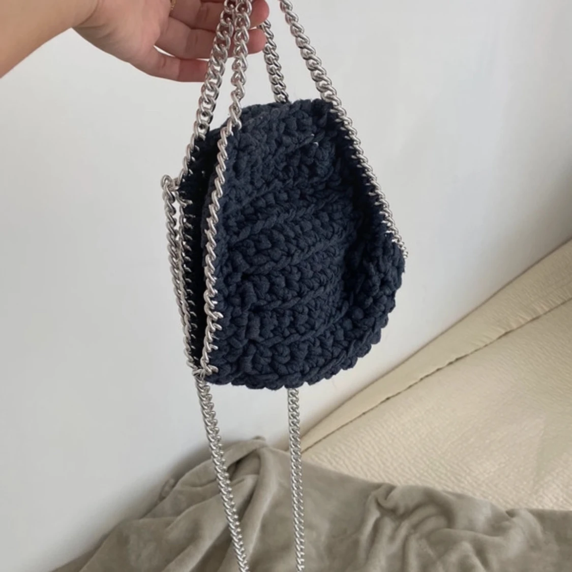 Marinblå väska - 90