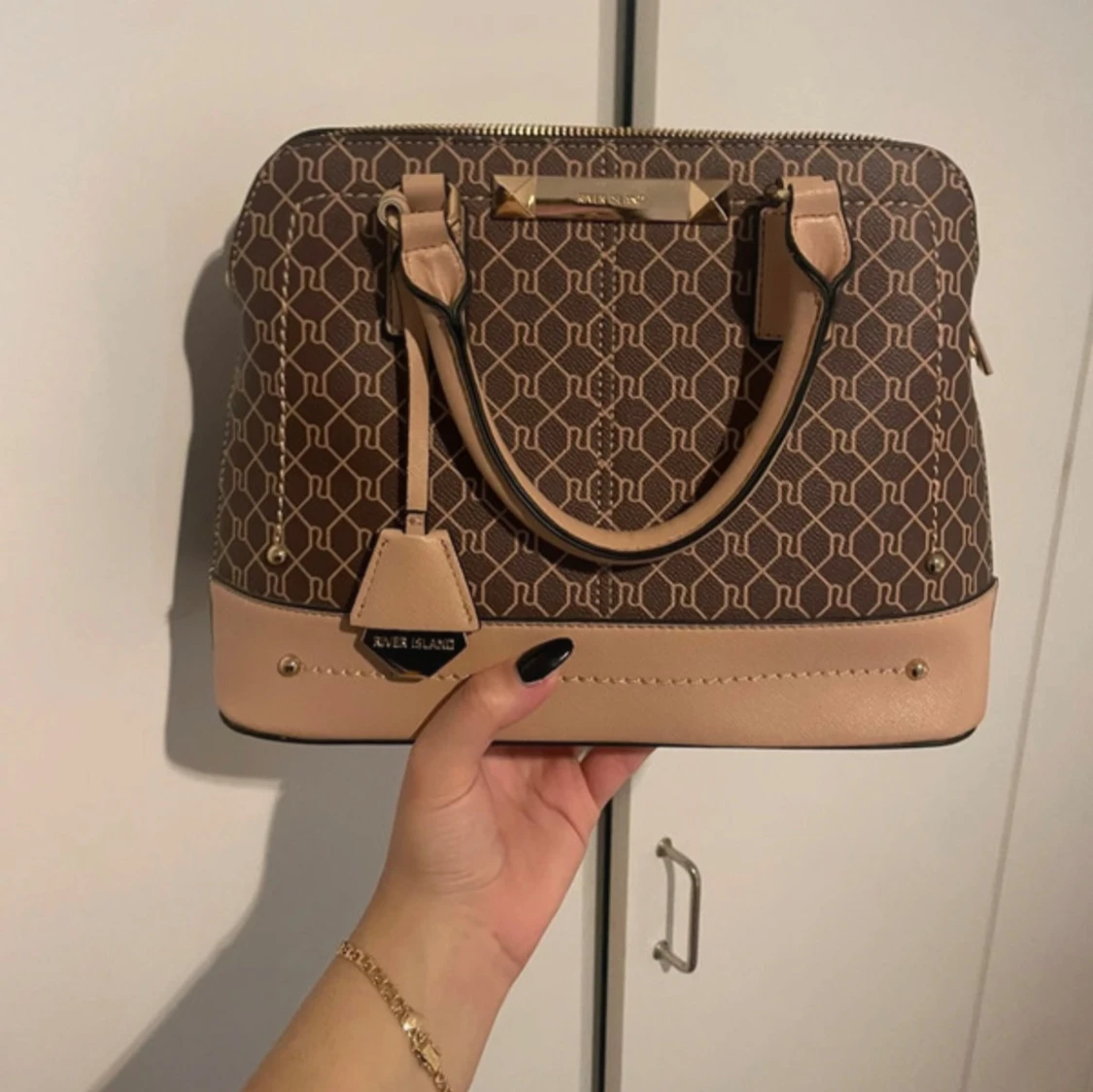 Brun och beige handväska från River Island - 90