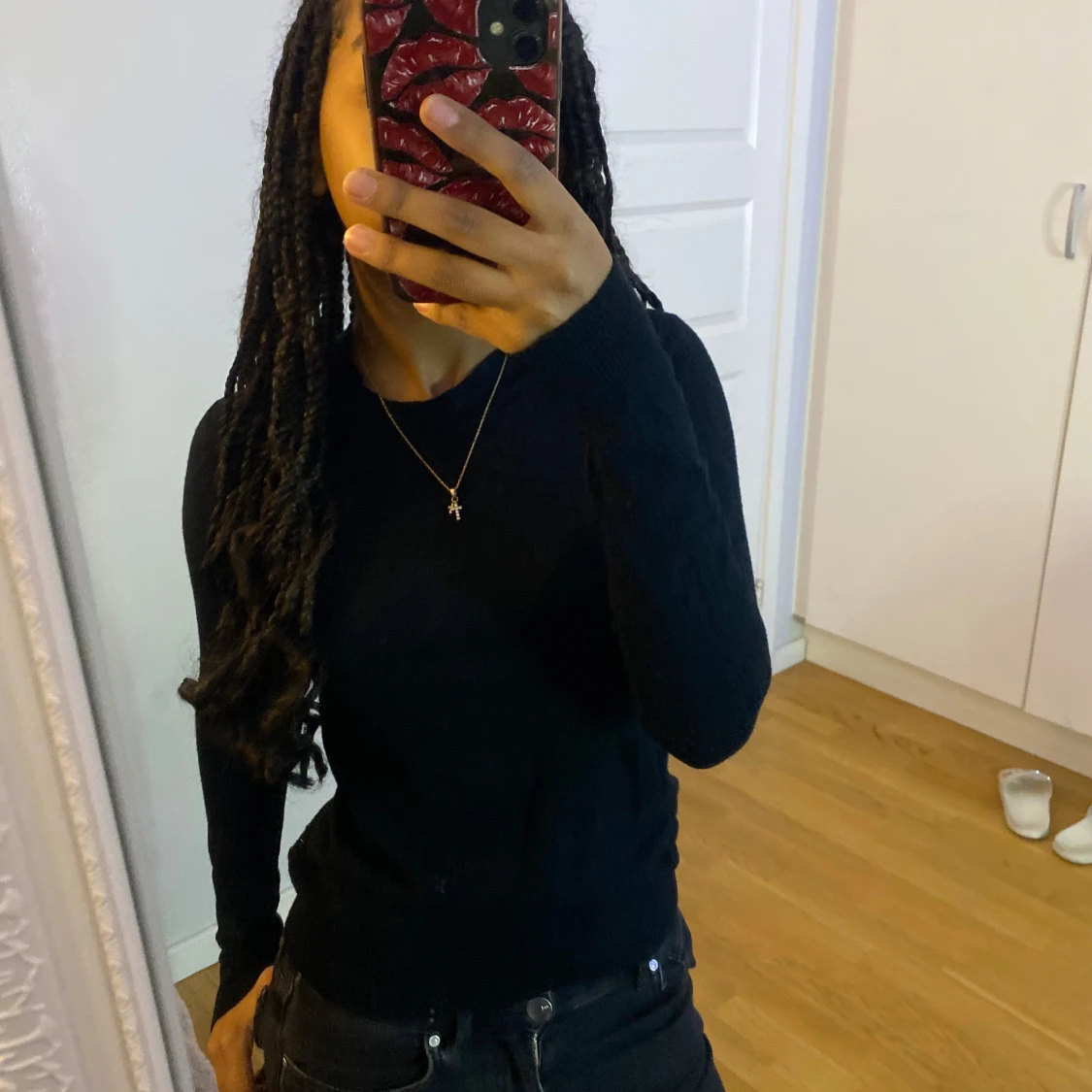 Svart långärmad tröja - 91