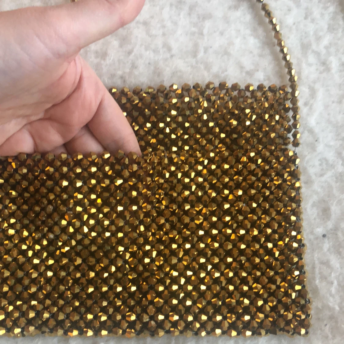 Guldig axelväska - 2