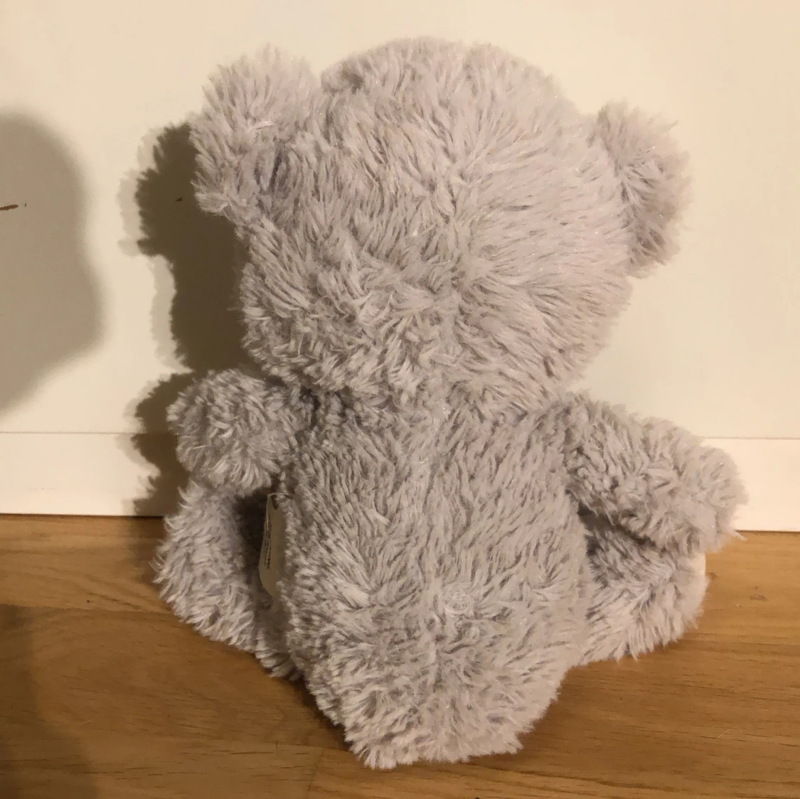 Grå nallebjörn med rosett - 1