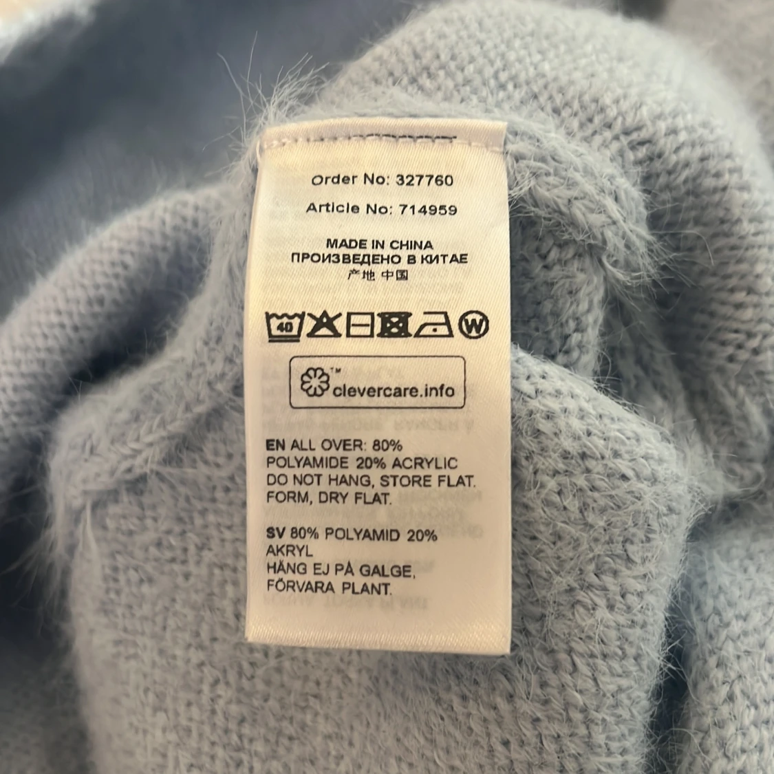 Ljusblå omlottkofta från Bubbleroom - 2