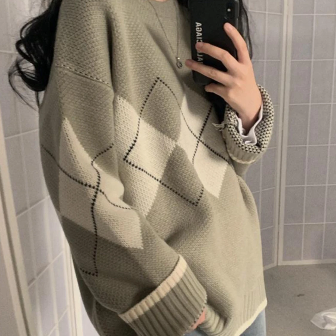 Stickat vintage tröja - 90